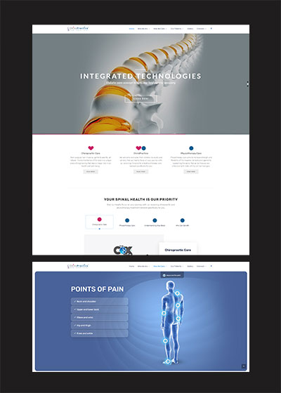 Company web design for ChiroPractice - Henz Studio