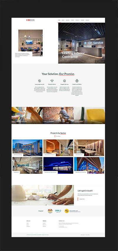 Website for Eddex Concept - Henz Studio