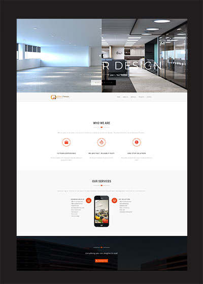 Company web design for Glitter Frontier - Henz Studio