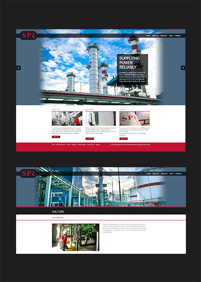 Company web design for SPR Energy - Henz Studio