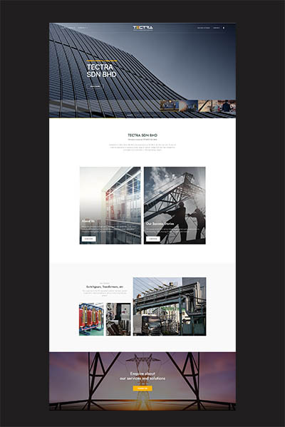 Company web design for Tectra - Henz Studio